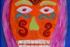 Sugar Skull, 2013. Acrylic on Canvas 8" x 10" Contact for pricing.